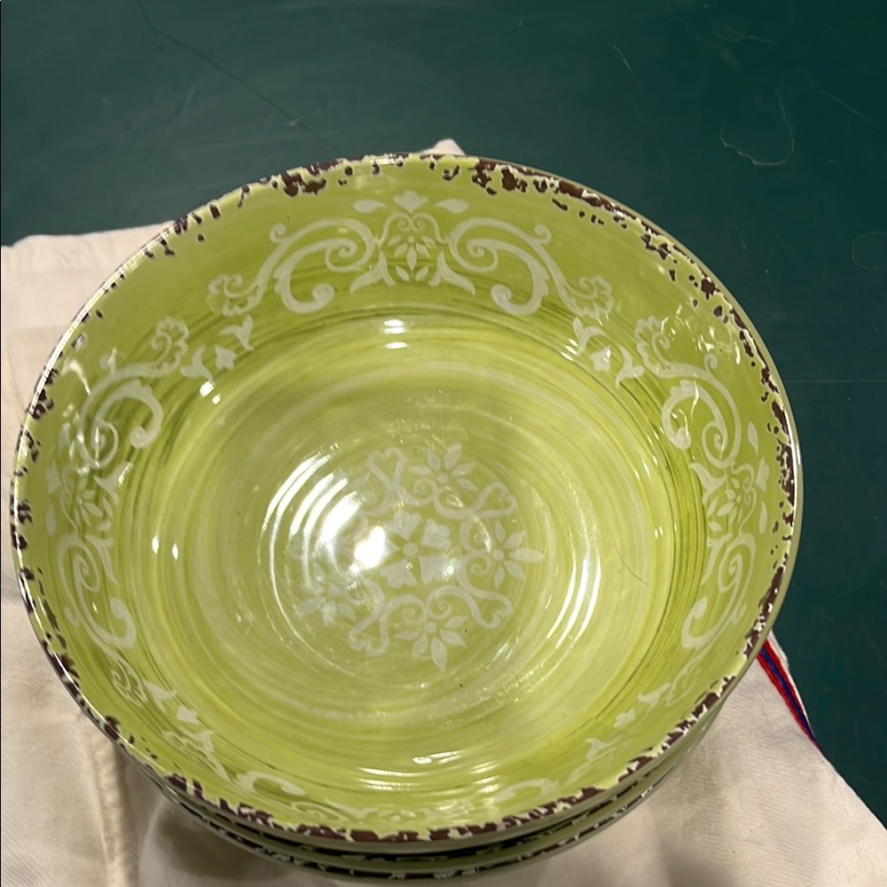 Cynthia Rowley melamine Elegant Green Decorative Bowl